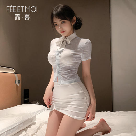 霏慕 时尚韩风透肤俏秘书空姐套装ZY06 商品图5