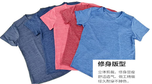 Y025女式冰凉丝滑吸湿速干抗皱薄款柔软修身运动T恤短袖 商品图0