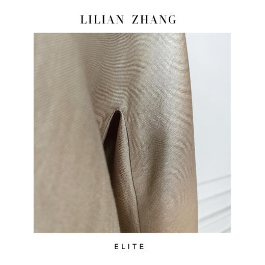 E-“定制”——静奢风 ——都市摩登、风尚之选——法式金咖色上衣 2502001 商品图3