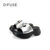 Dfuse迪芙斯2025夏季新款轻盈拖鞋增高厚底鼓棉外穿时尚凉拖DFD2110109 商品缩略图7