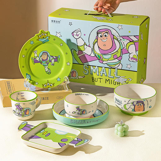 摩登主妇巴斯光年餐具碗碟套装儿童碗家用盘子一人食乔迁生日礼物 商品图4