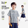 fx-【透气】咕噜日记童装儿童复古条纹T恤2025夏季男童户外圆领短袖PXT2559 商品缩略图0