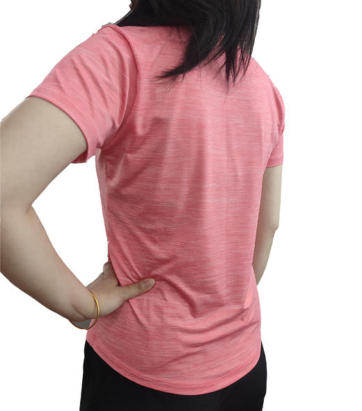 Y025女式冰凉丝滑吸湿速干抗皱薄款柔软修身运动T恤短袖 商品图1
