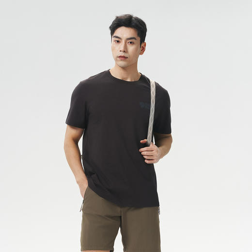 北极狐 男士纯棉短袖T恤 2025春夏城市户外徒步亲肤上衣12600232 商品图1