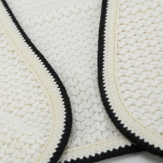 QF103斯尔丽2025夏季新款蕾丝外搭披肩小衫撞色边宽松百搭开衫空调衫 商品图8