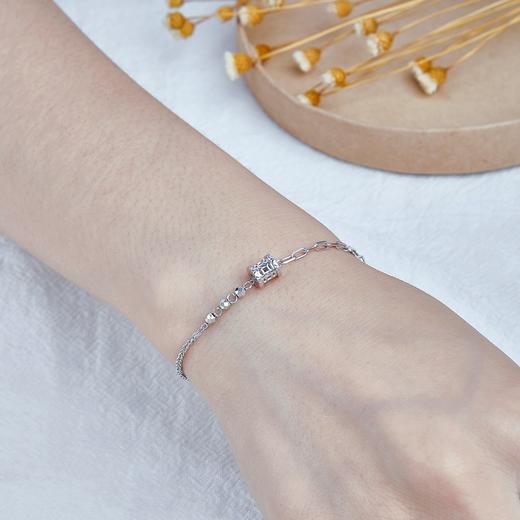 【限时8.8折】【线上铂金馆】PT950 【国际铂金协会】铂金金币转运珠间珠调节手链(BSL00123)预售产品下单后不退款不退货不换货不补差价) 商品图1