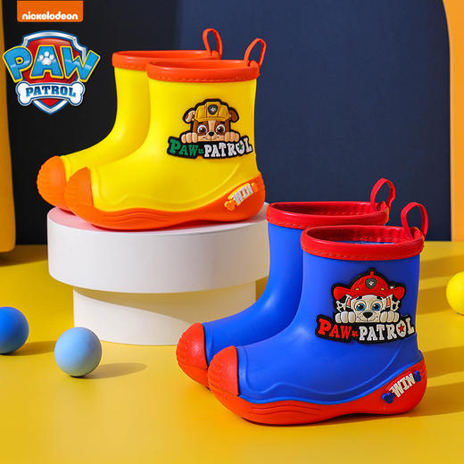 【收缩筒口，为宝宝脚型设计，宝宝更爱穿】汪汪队宝宝雨靴 儿童时尚雨鞋 男童女宝防滑水靴 小童幼儿水鞋防水-QQ 商品图4