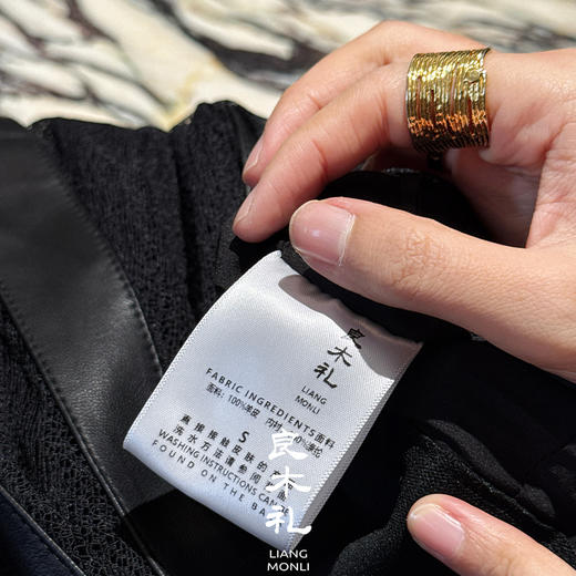 【部分现货】良木礼蕾丝皮半裙（25645） 商品图5