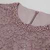 QB805斯尔丽2025夏季新款喜妈妈高级礼服法式蕾丝配大方精致绣珠连衣裙 商品缩略图6