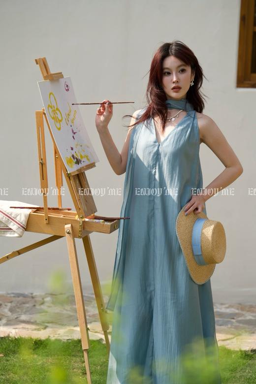 【门店同款】ENJOY夏季“后花园”V领飘带长裙 162546188 商品图3