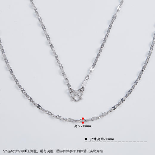 【限时8.8折】【线上铂金馆】PT950 #九紫离火 【国际铂金协会】铂金蝴蝶链项链(BXL00166)预售产品下单后不退款不退货不换货不补差价) 商品图2