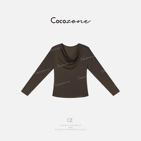 COCO ZONE 刘一一  【天丝羊毛混纺】荡领垂坠感优雅小衫CD2A1051