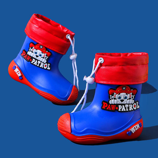 【收缩筒口，为宝宝脚型设计，宝宝更爱穿】汪汪队宝宝雨靴 儿童时尚雨鞋 男童女宝防滑水靴 小童幼儿水鞋防水-QQ 商品图10