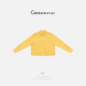 COCO ZONE 刘一一 【100苎麻】复古度假风显白翻领衬衫CD1A0812