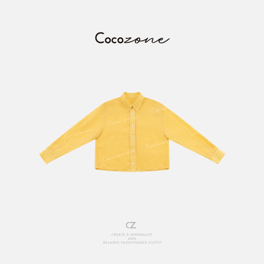 COCO ZONE 刘一一 【100苎麻】复古度假风显白翻领衬衫CD1A0812 商品图0