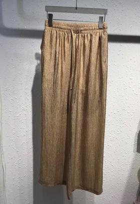 SZ2L55_ 椒房色_休闲裤_夏季_松紧腰抽绳垂感阔腿_高级女装_BERNIEELEN 伯妮斯茵