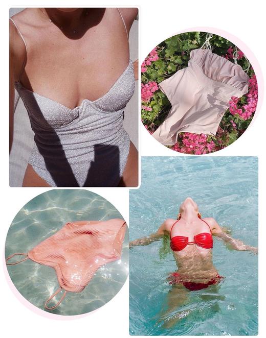 【Im Presionismo 印象主义 小清新少女范连体泳衣系列】不撞款减龄少女感泳衣!玩水亮眼战袍:有质感的泳衣，速干面料有厚度个回弹性好身材包容度高舒适不東缚个带无钢圈胸垫设计，舒适全包裹 商品图2