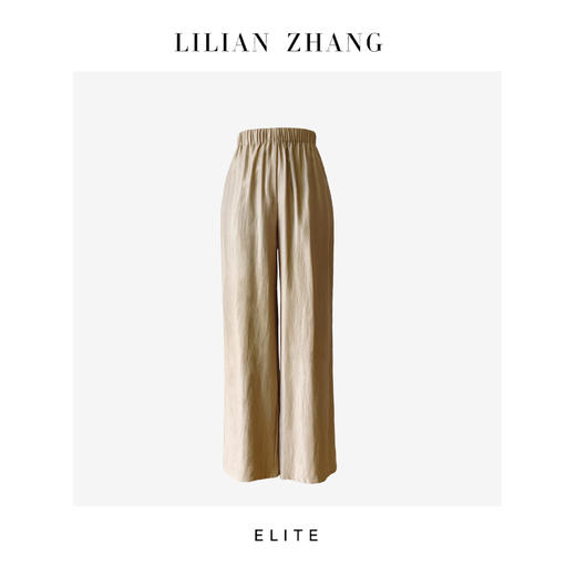 E-“定制”—静奢风—都市摩登、风尚之选——法式金咖色阔腿裤 2504001 商品图1