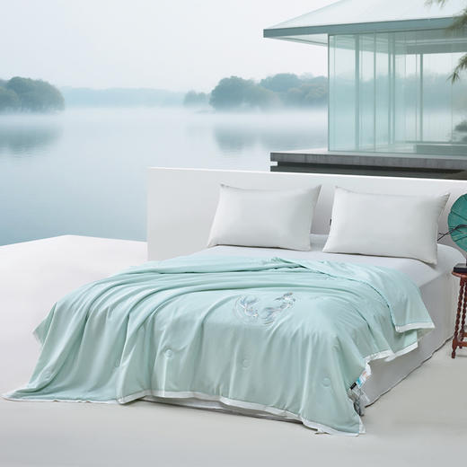 多喜爱  波光鱼跃-超柔大豆蛋白夏薄被芯/空调被【60S天丝绸凉感面料】【刺绣金鱼】【大豆纤维】【出芽设计】柔滑清凉有效抑菌 瞬凉黑科技 轻松水洗 商品图0