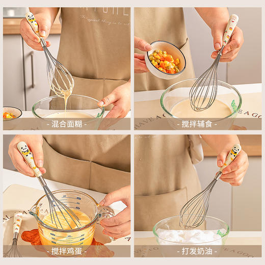 摩登主妇动物派对手动打蛋器鸡蛋抽打蛋棒烘焙工具蛋糕面粉搅拌器 商品图3