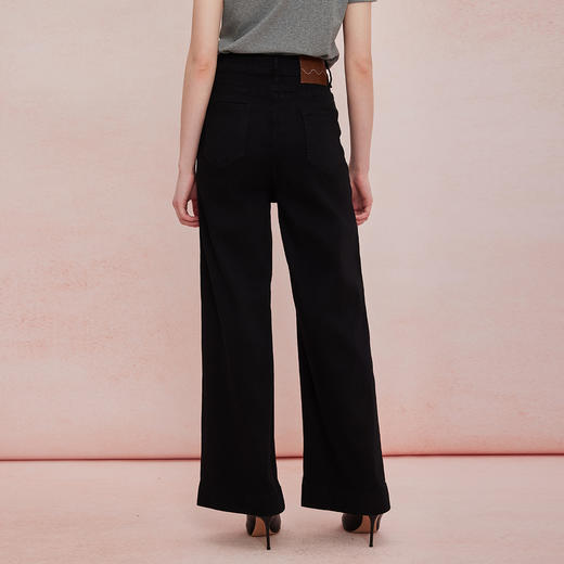 QF305斯尔丽2025夏季新款时尚小个子直筒阔腿女士百搭休闲长款牛仔裤 商品图1