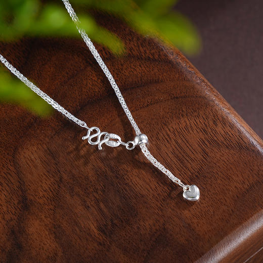 子佩集S990银【福泽妙喜】套链【MX014】纯银花丝葫芦可转动项链2504 商品图3