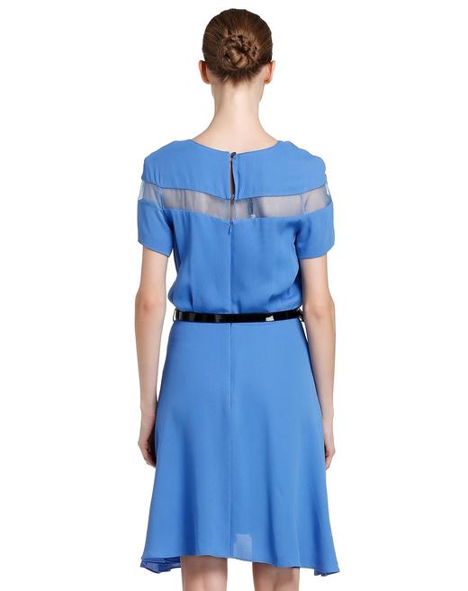 4894415288445  JOAN&DAVID 蓝色圆领素雅短袖连衣裙 商品图1