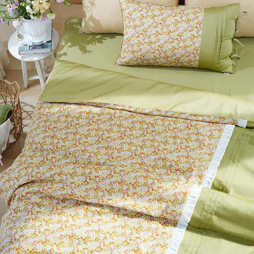 北欧碎花系列三件套床单被罩枕罩床品单人全棉四季通用高级感定制 商品图1