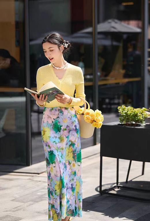 逸红颜明月优选#法式诗意半裙「金鸢尾」松驰优雅的高腰A字半身裙，重塑身形黄金分割 商品图10