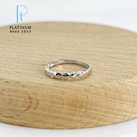 【线上铂金馆】PT950 【国际铂金协会】铂金活口仿钻菱格女戒(BJZ00148)预售产品下单后不退款不退货不换货不补差价)