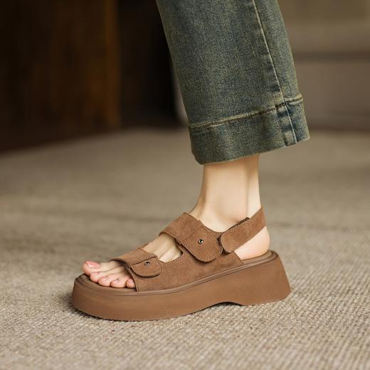 厚底松糕鞋复古风2025新款鞋子女款轻软不累脚5.5CM 商品图2