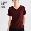 【109/2件】【大牌专柜品质】重磅竹节雪花棉短袖 优可丝竹节棉圆领纯色百搭T恤 商品缩略图5