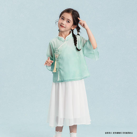笛莎Deesha观山见女童套装2025夏季女童国风汉服套装 商品图4