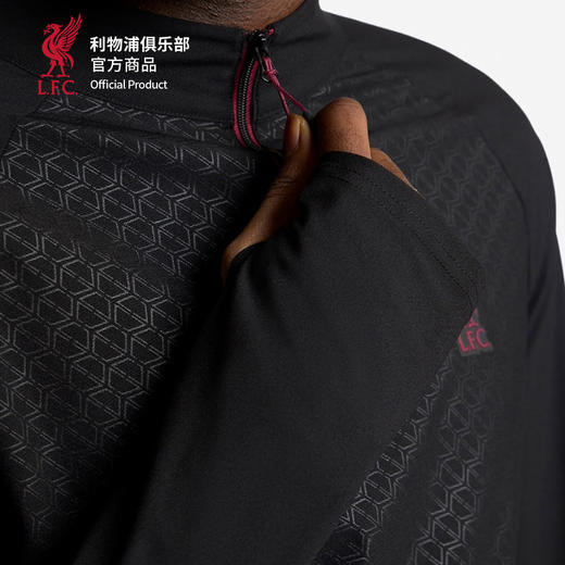 【官网同款】利物浦俱乐部 | 黑色暗纹半拉链插肩长袖袖口拇指洞上衣伊斯坦布尔 商品图4