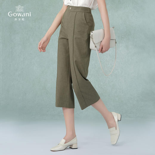 乔万尼阔腿裤夏女新款夏季薄款高腰直筒小个子EF2F403 商品图2