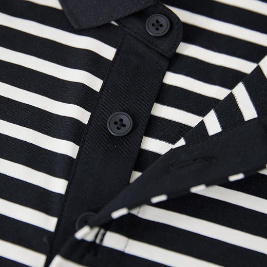 【新品上市】HX 夏季翻领短袖T恤合体简约百搭S102522414101 商品图9