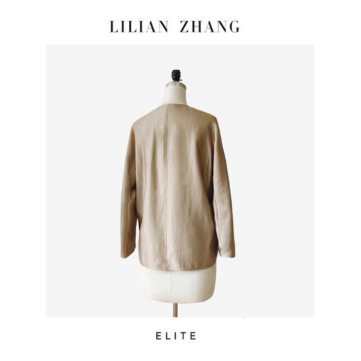 E-“定制”——静奢风 ——都市摩登、风尚之选——法式金咖色上衣 2502001 商品图2