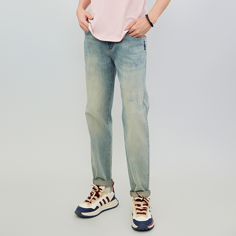 【新品上市】HX 夏季水洗牛仔长裤合体S201522112101