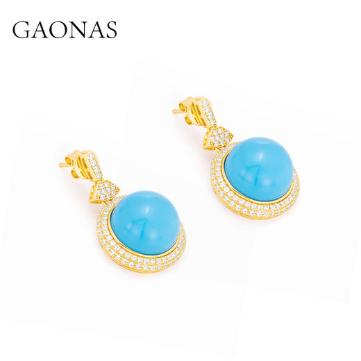 GAONAS  景泰之韵 时尚度假风金色耳环11395EG 商品图1