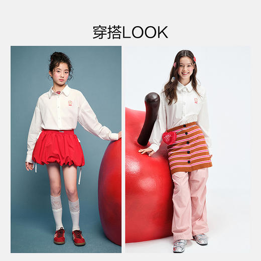 笛莎Deesha青少年女童衬衫2025夏季女童长袖衬衫 商品图2