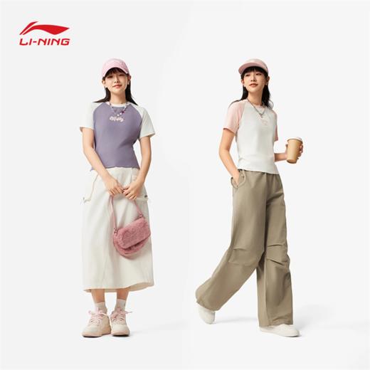 【L断码】李宁中国文化系列故宫联名妙笔生花女子修身短袖文化衫AHSV694【库存有限，如无货将做退款，介意慎拍！】 商品图1