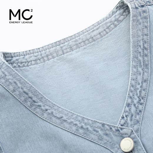 女装牛仔马甲配民族风压皱连衣裙两件套-115S5222006 商品图1