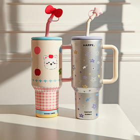 摩登主妇保冷保温杯大容量水杯女生2025新款高颜值吸管杯冰霸杯子