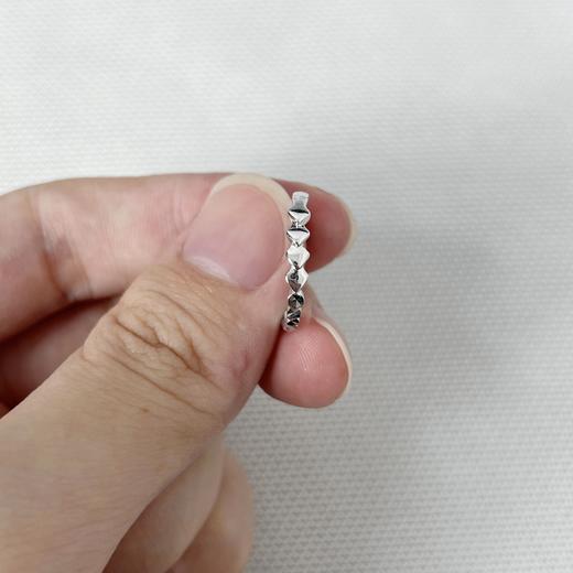 【线上铂金馆】PT950 【国际铂金协会】铂金活口仿钻菱格女戒(BJZ00148)预售产品下单后不退款不退货不换货不补差价) 商品图2