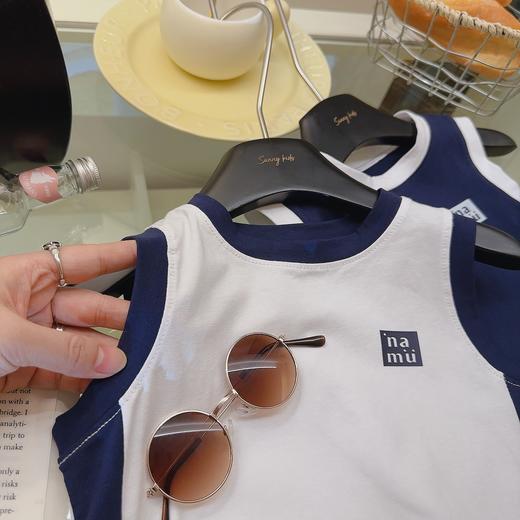 【秒杀】巴鲁熊女童连衣裙夏装新款纯棉拼色背心裙中长款女宝宝直筒裙无袖T恤裙80-150 商品图4