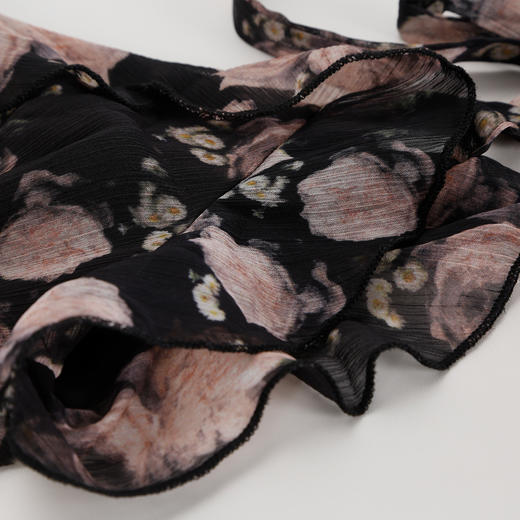 QF876斯尔丽25夏季新款法式浪漫碎花荷叶边裙搭配针织外披连衣裙套装 商品图6