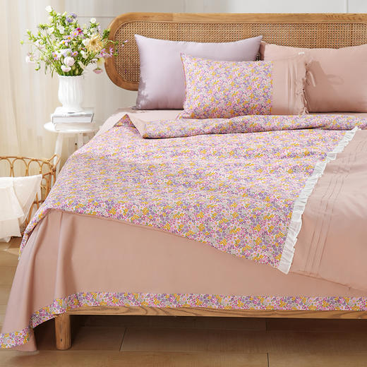北欧碎花系列三件套床单被罩枕罩床品单人全棉四季通用高级感定制 商品图2