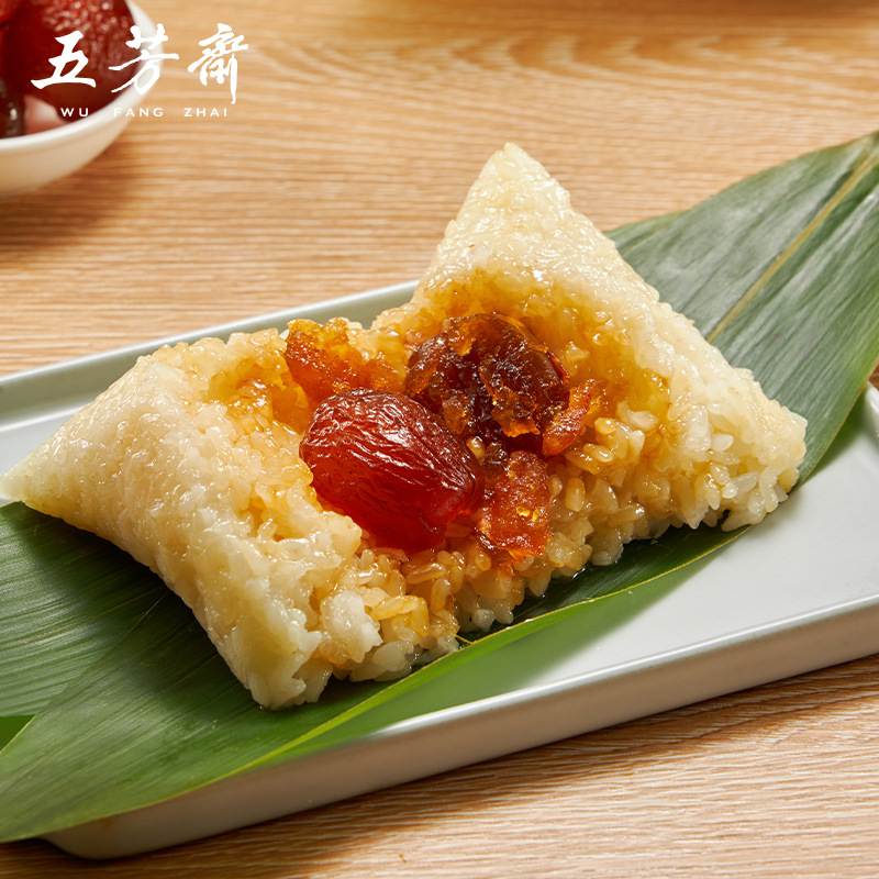 五芳斋香糯蜜枣鲜粽 蜜枣清甜锁水，糯米粒晶莹透亮 30天短保 甜润不腻口 140g*2