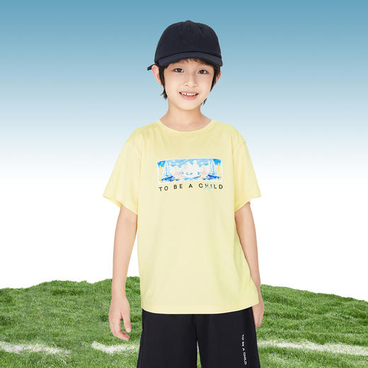 【速干】男童圆领短袖针织衫夏季新款安奈儿童装EB521203 商品图1