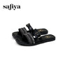 预售7天|Safiya/索菲娅2025民族风编织轻便休闲方头平底高级感一字拖SFD2110365 商品缩略图11